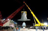 Space Shuttle Endeavour being lifted from the 747 - 09/22/12